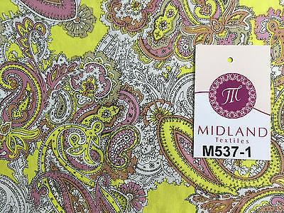 Traditional Vintage Paisley floral 100% Cotton Poplin 58' Wide M537 Mtex - Midland Textiles & Fabric