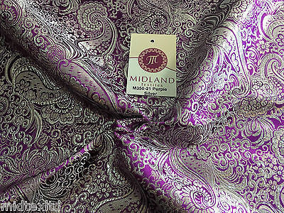 Paisley Metallic Brocade Fabric 58' wide for Jackets and waistcoats M350 Mtex - Midland Textiles & Fabric