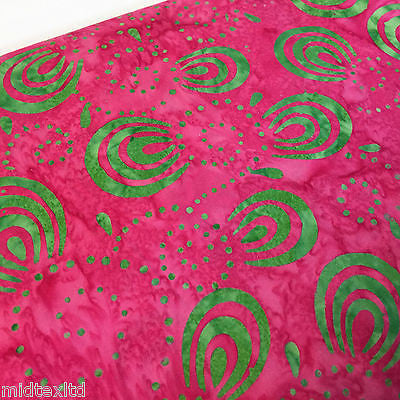 Swirl and dot design contrasting colours Bali batik fabric 100% Cotton M525 Mtex - Midland Textiles & Fabric