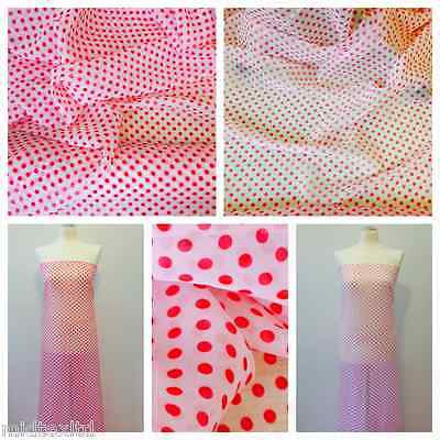 Polka Dots Chiffon Sheer Fabric M160 Mtex - Midland Textiles & Fabric