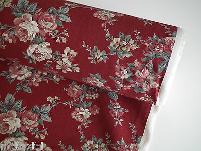 Vintage Rose Floral Print Shabby Chic, 100% Crafting Cotton 45 ' Wide - M28 Mtex - Midland Textiles & Fabric