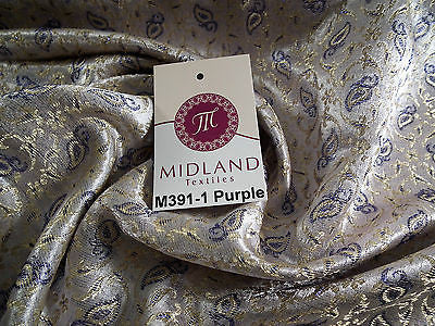 Indian Embroided Floral Metallic Banarsi Brocade Fabric 44' M391 Mtex - Midland Textiles & Fabric