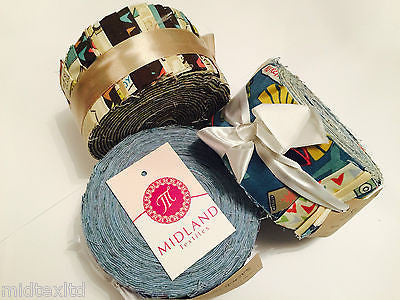 Jelly Rolls 40 strippers 100% cotton 2.5" Width by 42" length M550 Mtex - Midland Textiles & Fabric