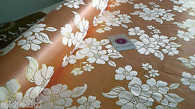 45' wide Floral Blossom Satin Brocade Dress Fabric -  M42 Mtex - Midland Textiles & Fabric