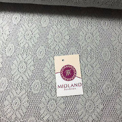 3D Floral Soft Lace Mesh Crochet Semi Transparent Dress Fabric 58' Wide Mtex - Midland Textiles & Fabric