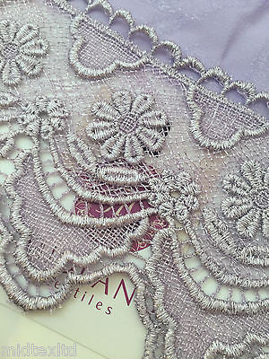 Vintage floral Uragiri scalloped edging dress fabric with clear stones M188 Mtex - Midland Textiles & Fabric