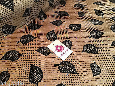 Leaf Print Spandex Velvet Sequinned - 2 way stretch Fabric-58' M16-16 Mtex - Midland Textiles & Fabric