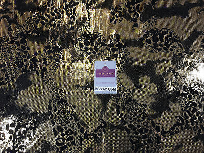Metallic Flocked Jersey one way stretch sequin dress fabric 55