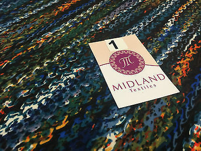 Multi Coloured Striped printed ity Jersey Lycra Stretch Fabric 58" M167 Mtex - Midland Textiles & Fabric