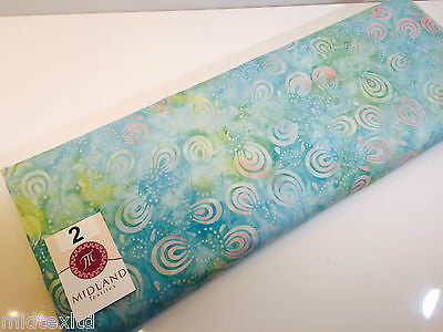 Swirl and dot design contrasting colours Bali batik fabric 100% Cotton M525 Mtex - Midland Textiles & Fabric