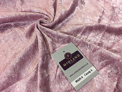 Crushed Velvet Velour One way stretch Dress & Craft Fabric 58' M628 Mtex - Midland Textiles & Fabric
