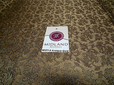 Indian  Floral Gold Metallic faux silk banarsi Brocade 44