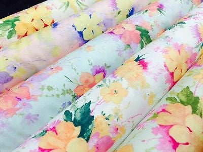 Vintage Abstract Floral Printed Fabric 100% Cotton Poplin  44' Wide  M531 Mtex - Midland Textiles & Fabric
