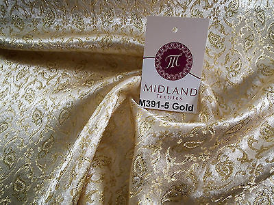 Indian Embroided Floral Metallic Banarsi Brocade Fabric 44' M391 Mtex - Midland Textiles & Fabric