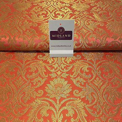 Indian Floral gold metallic banarsi brocade faux silk fabric 44' Wide M692 - Midland Textiles & Fabric