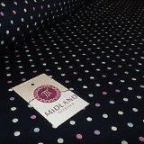 5mm Spot Polka Dots Multi Coloured Dress Craft 100% Cotton Poplin Fabric 45" M21 - Midland Textiles & Fabric