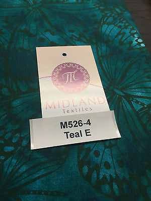 Large Butterfly Melody Print Fabric 5620 100% Cotton 44' Wide M526 Mtex - Midland Textiles & Fabric