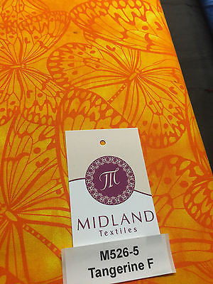 Large Butterfly Melody Print Fabric 5620 100% Cotton 44' Wide M526 Mtex - Midland Textiles & Fabric