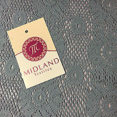 3D Floral Soft Lace Mesh Crochet Semi Transparent Dress Fabric 58' Wide Mtex - Midland Textiles & Fabric