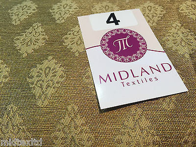 Indian Gold paisley flower banarsi metallic brocade fabric 44' M390 Mtex - Midland Textiles & Fabric