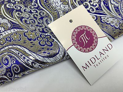 Paisley Metallic Brocade Fabric 58' wide for Jackets and waistcoats M350 Mtex - Midland Textiles & Fabric