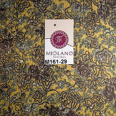 Mustard floral printed crinkle chiffon chiffon Fabric 44' wide M161-29 Mtex - Midland Textiles & Fabric