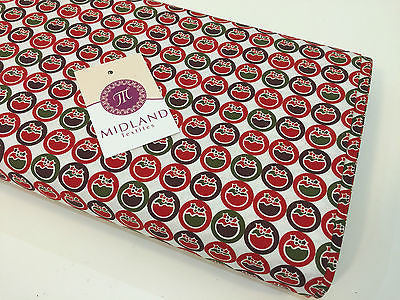 Red Christmas themed Characters 100% Cotton Patchwork & Crafting Fabric 45' - Midland Textiles & Fabric