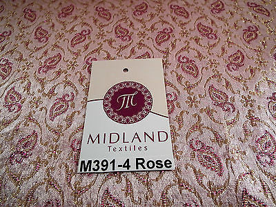 Indian Embroided Floral Metallic Banarsi Brocade Fabric 44' M391 Mtex - Midland Textiles & Fabric