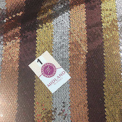 45 Degrees Diagonal Stripe Sew on Sequins Net Dress Fabric 58' Wide M81 Mtex - Midland Textiles & Fabric