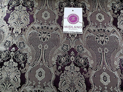 Indian Banarsi Gold Metallic Ornamental floral brocade fabric M373 Mtex 40' wide - Midland Textiles & Fabric