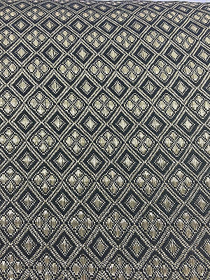 Gold and Black Diamond tribal Aztec Indian Banarsi Brocade 45' Wide M376 Mtex - Midland Textiles & Fabric