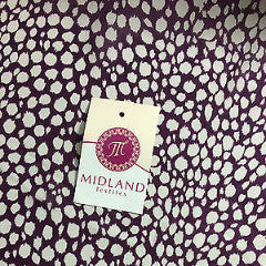Burgundy Animal print Semi Transparent chiffon fabric 55' wide M161-21 Mtex - Midland Textiles & Fabric