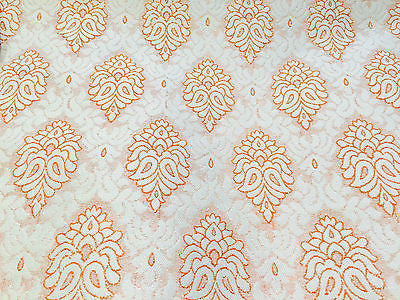 Indian Banarsi Floral Ornamental Motif Woven Brocade fabric 44' M242 Mtex - Midland Textiles & Fabric