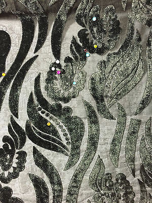 Burnout leaf floral print on chiffon 50' Inches Wide M161-9 Mtex - Midland Textiles & Fabric