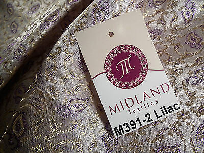 Indian Embroided Floral Metallic Banarsi Brocade Fabric 44' M391 Mtex - Midland Textiles & Fabric