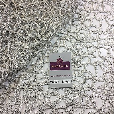 Metallic Wedding Net Mesh lace Dress fabric 50'  Wide M665 Mtex - Midland Textiles & Fabric