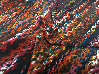 Multi Coloured Striped printed ity Jersey Lycra Stretch Fabric 58' M167 Mtex - Midland Textiles & Fabric