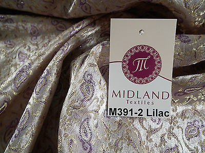 Indian Embroided Floral Metallic Banarsi Brocade Fabric 44' M391 Mtex - Midland Textiles & Fabric