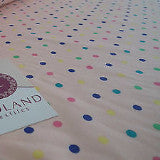 5mm Spot Polka Dots Multi Coloured Dress Craft 100% Cotton Poplin Fabric 45' M21 - Midland Textiles & Fabric
