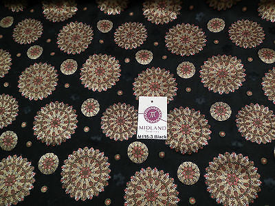 Burnout Satin Chiffon Mandalas Printed Dress Fabric 58' M115 Mtex - Midland Textiles & Fabric