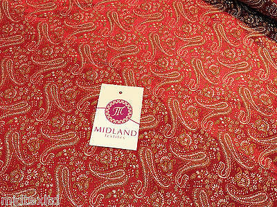 Metallic Paisley brocade Banarsi fabric 44' Wide M248 Mtex - Midland Textiles & Fabric