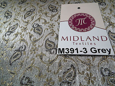 Indian Embroided Floral Metallic Banarsi Brocade Fabric 44' M391 Mtex - Midland Textiles & Fabric