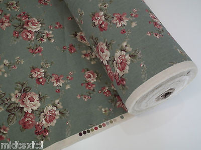 Vintage Rose Floral Print Shabby Chic, 100% Crafting Cotton 45 ' Wide - M28 Mtex - Midland Textiles & Fabric
