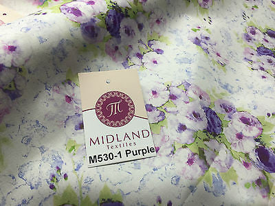 Vintage floral shabby Chic Printed Fabric 100% Cotton Poplin 44' Wide M530 Mtex - Midland Textiles & Fabric