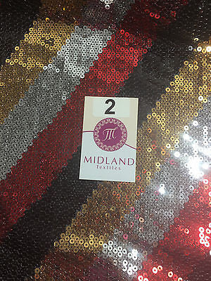 45 Degrees Diagonal Stripe Sew on Sequins Net Dress Fabric 58' Wide M81 Mtex - Midland Textiles & Fabric