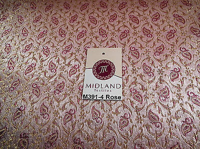 Indian Embroided Floral Metallic Banarsi Brocade Fabric 44' M391 Mtex - Midland Textiles & Fabric