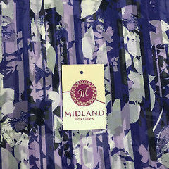 Purple and White striped light chiffon high street printed fabric 58' M401-7 - Midland Textiles & Fabric