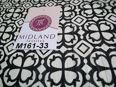 Geometric black and white printed chiffon fabric 44' wide M161-33 Mtex - Midland Textiles & Fabric
