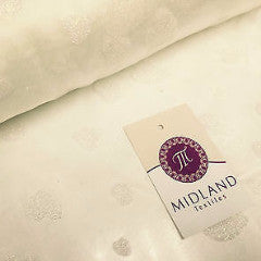 100% Polyester Organza, Flocked lurex heart design 58' wide width fabric M113 - Midland Textiles & Fabric