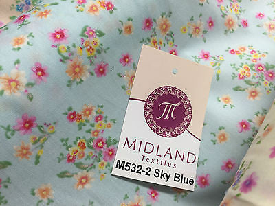Vintage Ditsy Floral Printed Fabric 100% Cotton Poplin 44' Wide M532 Mtex - Midland Textiles & Fabric